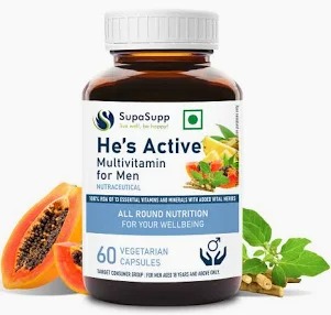 Sri Sri Tattva Supa Supp Hes Active Multivitamin For Men 500 Mg 60N
