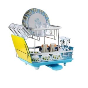 Kuber Industries Stainless Steel Dish Drainer Basket With Water Drainer Bottom