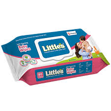 Littles Baby Wipes With Lid Added Aloe Vera Jojoba Oil 80 Pcs