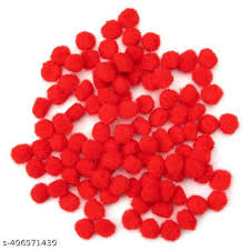 A M Pom Pom Balls 2 Cm Red Pack Of 45