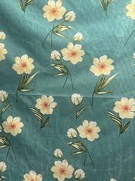 Halina Decor Cotton Double Flat 300Tc Floral Bed Sheet Green 4 Pillow Cover