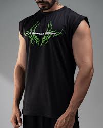 Black Colour Broly Tank Top Size M