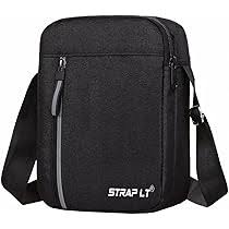 Strapless Polyester Casual Sling Bag For Men Women Black