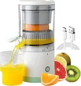 Electric Citrus Juicer Compact 45W Rechargeable Orange Lemon Lime Extractor