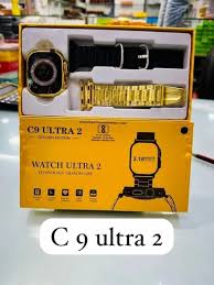 C9 Ultra 2 Golden Watch Edition Smartwatch Rate Steps Wireless Charging Smartwatch