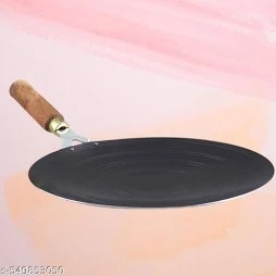 Wooden Handle Pure Iron Tawa