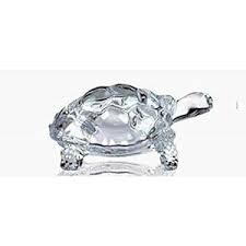 Original Crystal Tortoise Glass Kachua With Beautiful Bowl Plate Feng Shui Vastu Set