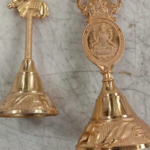 Laxmi Mata And Nandi Baba Printed Pooja Bell 2 Pcs