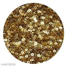 2 . 5 Mm Sequins Sitara For Craft Embroidery Jewellery Making Dark Gold 40 Gram