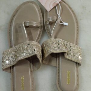 Anouk Women Printed Party Open Toe Flats Size 40