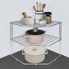 Stainless Steel Multipurpose 2 Tier Kitchen Corner Rack