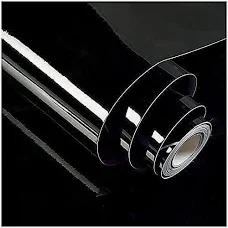 Plain Kitchen Wallpaper Oil Proof Black Size 24X60