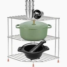 3 Tier Kitchen Corner Rack Steel