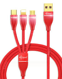 3 In 1 Data Cable Red Colour