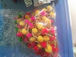 Pom Pom Hanging Set Of 6 Wall Hanging Diwali Hanging Multi Colour In 4 Feet