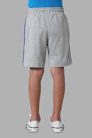 Short For Boys Casual Printed Cotton Jersey Grey Size S