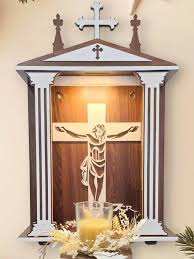 Brown Wooden Jesus Christ Wall Mounted