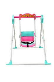 Plastic Garden Swing For Baby Pink And Sky Blue Colour