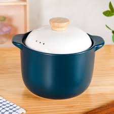 Nestasia Cera Blue Ceramic Cooking Pot 3800Ml