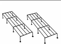 Bonkaso Premium Metal Plant Stand Set Pack Of 2 Stylish Black Stands Indoor Outdoor Balcony Use