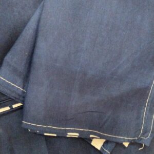 Navy And White Color Printed Double Bedsheet 2 Pillow