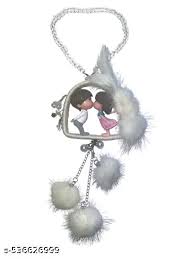 Qawachh Cute Car Decor Hanging Accessories Interior Mirror Hanging Cute Couple Kissing
