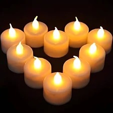 12 Pcs Led Candles For Diwali Decoration Items For Home Decor Pack