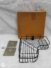 Wall Mounted Bathroom Corner Shelf Kitchen Rack Holder Black L Shape Pack Of 1