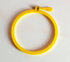 Plastic Embroidery Hoop Yellow 6 Inch