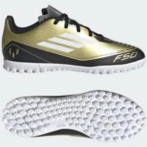 Adidas Black And Gold Messi F50 Club Turf Boots For Men Size 6