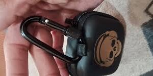 Leather Zipper Headphone Case Black