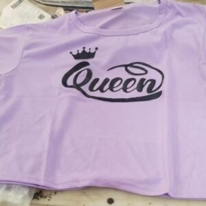 Women Purple Printed Colour Casual Top Size L