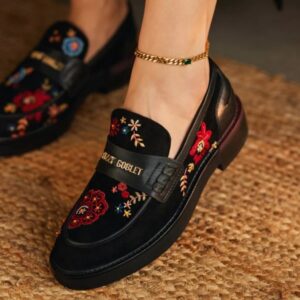 Fizzy Goblet Women Black Printed Color Chunky Loafer Size 39