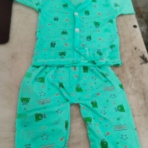 Kids Girls Green Printed Colour Suit Set Size 12 Yrs