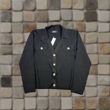 Women Black Jacket Women Denim Jacket Black Colour Size S