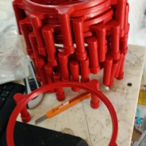 Plastic Red Color Flowertic Hold Upto 50Kg Plant Container Set Pack Of 15