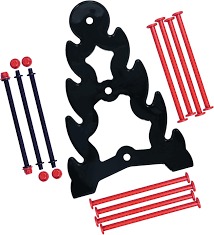 4 Step Tower Plastic Bangle Display Holder Bangle Display Stand Bangle Storage Organizer Side Black And Red