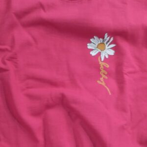 Kitty Pink Sweatshirt With Flower Size S