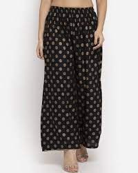 AVAASA MIX N MATCH Women Floral Print Palazzos colour black size XXL