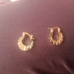 Private Lable Golden Plated Round Shaped Clip earrings for men and boys