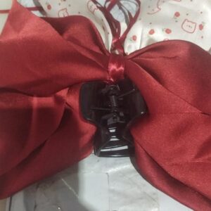 Private Lable Hair Bow Clips For Women red and white colour