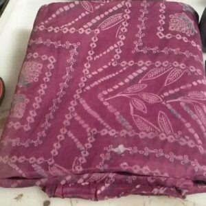 Private Lable Women Cotton Printed Salwar Sut Fabric Purple Colour