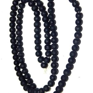 Private Lable Rudram Premium Shaligram Stone Mala Original Shaligram Mala black colour