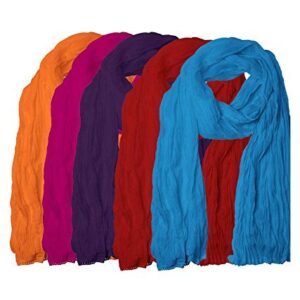 Private Lable Amber Pms Pure Cotton Womans Plain Dupatta Combo Pack Of 5 Multicolor