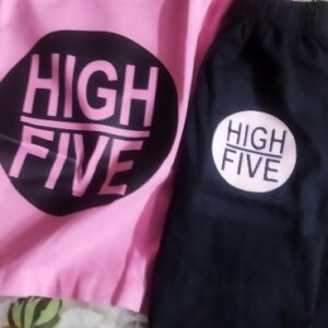 Private Lable round neck full sleeve tshirt with pant for boys pink black colour size 2 yrs