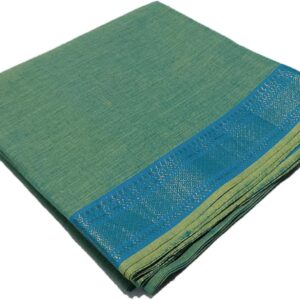 Private Lable Ankas Mangalagiri Cotton Dress Material for Womens Unstitched Salwar Suits Material TOP Bottom DuppattaGold With A Blue