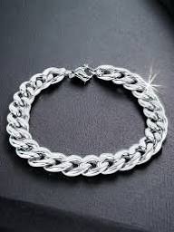 Private Lable Women Stainless Steel SilverPlated Link Bracelet