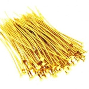 Private Lable 500 Pcs Golden Head pin for Jewellery Making