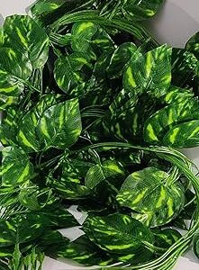 Private Lable Artificial Garlands Money Plant Hanging Leaves Greenery Vine Creeper Plants For Home Decor