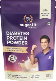 Sugar Fit Vanilla Flavour Active Diabetes Plant Protein Powder 350 g Carton